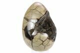 Septarian Dragon Egg Geode - Black Crystals #253746-1